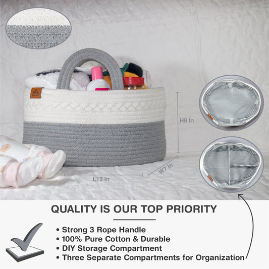 Mojoo House Diaper Caddy - GREY