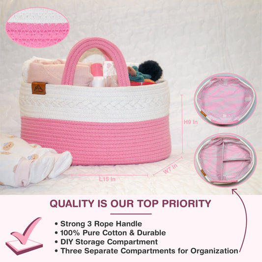 Mojoo House Diaper Caddy - PINK
