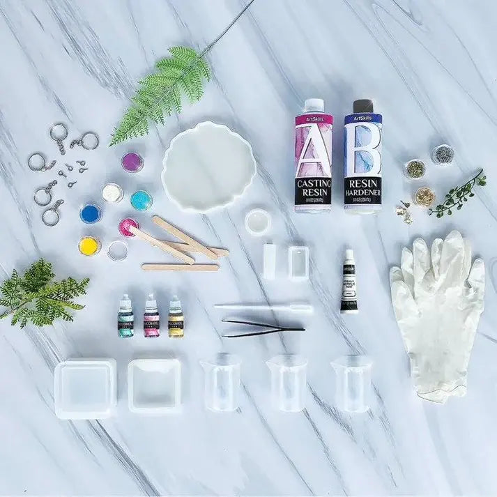 Resin Art Kit – DIY Casting Set with Molds, Inks, Glitter & Tools