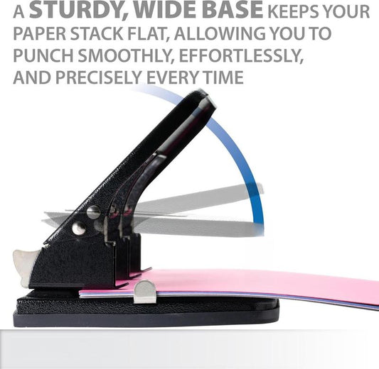 Officemate 3-Hole Punch – Medium Duty, 30-Sheet Capacity with Ergonomic Handle