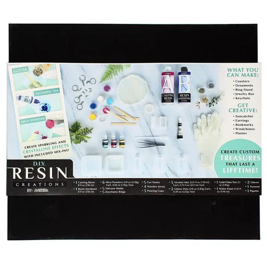 Resin Art Kit – DIY Casting Set with Molds, Inks, Glitter & Tools