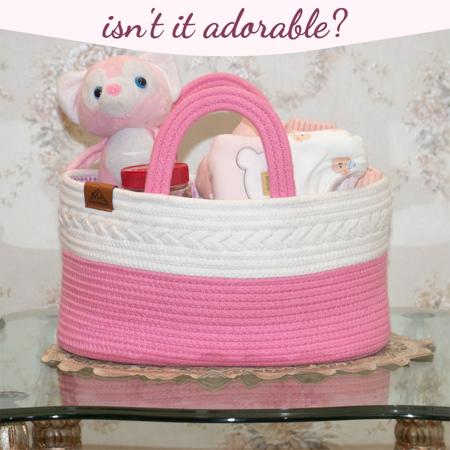 Mojoo House Diaper Caddy - PINK