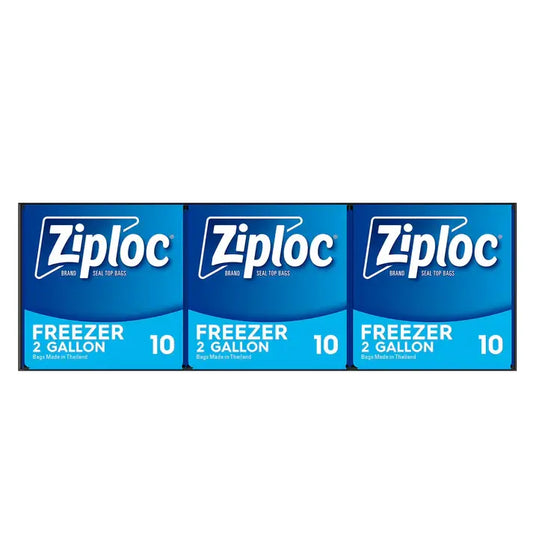 Ziploc Grip ’n Seal 2-Gallon Freezer Bags, 30 Count