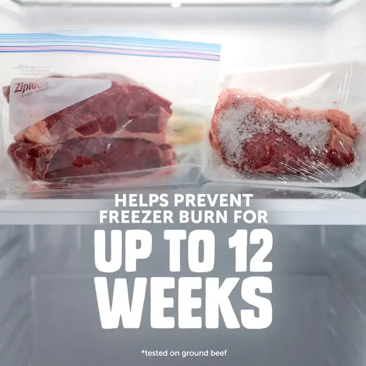 Ziploc Half Gallon Freezer Bags with Stay Open Design, 160 Count