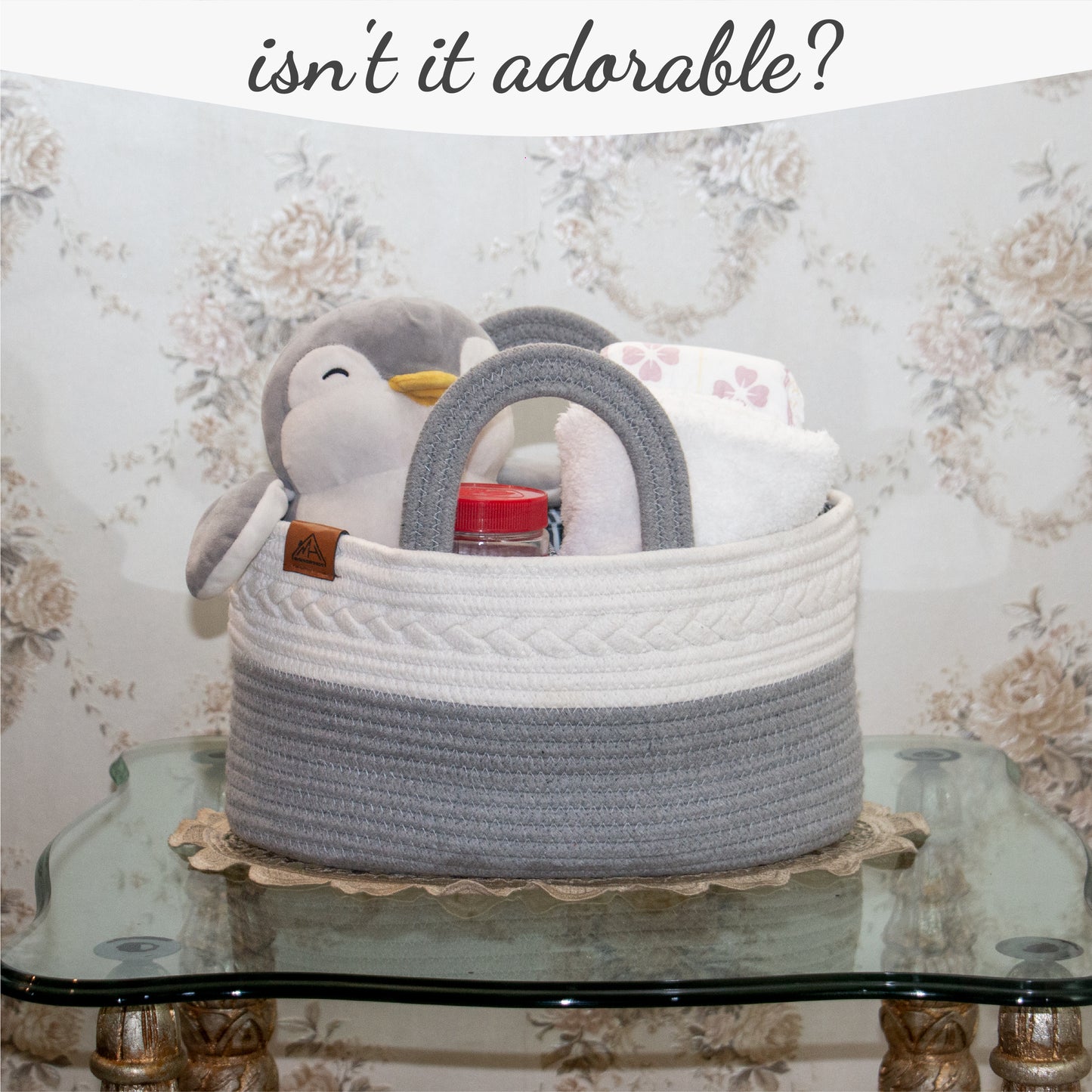Mojoo House Diaper Caddy - GREY