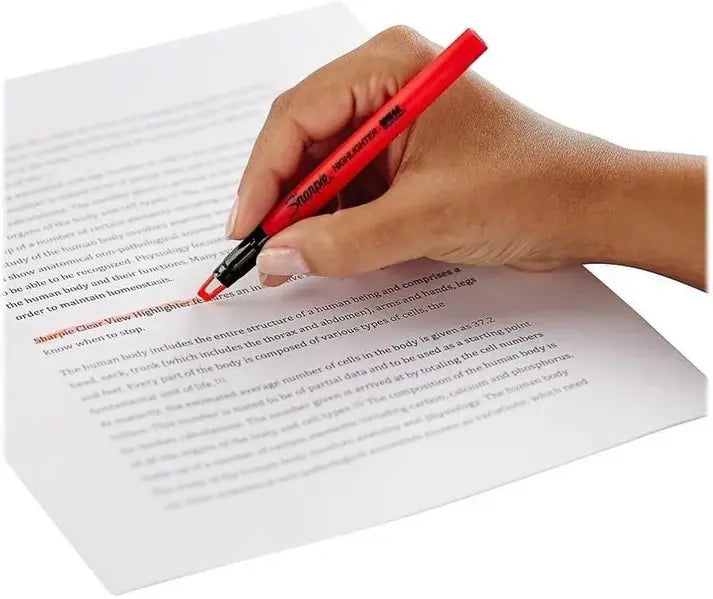 Sharpie Clear View Highlighters – 8 Assorted Colors, Smear-Resistant, Precision Tip