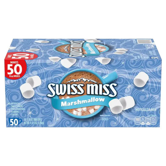 Swiss Miss Marshmallow Hot Cocoa Mix – Rich Chocolate Flavor with Real Milk, Value Pack