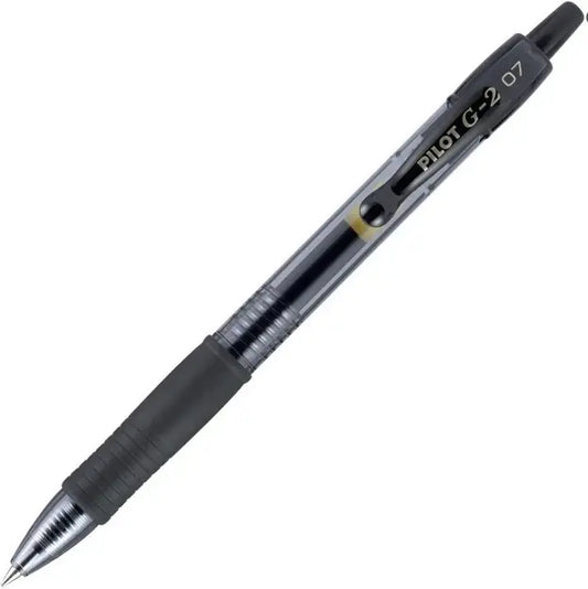 Pilot G2 Premium Gel Roller Pens 0.7, Fine Point Smooth Writing Pens Black, Pack of 12