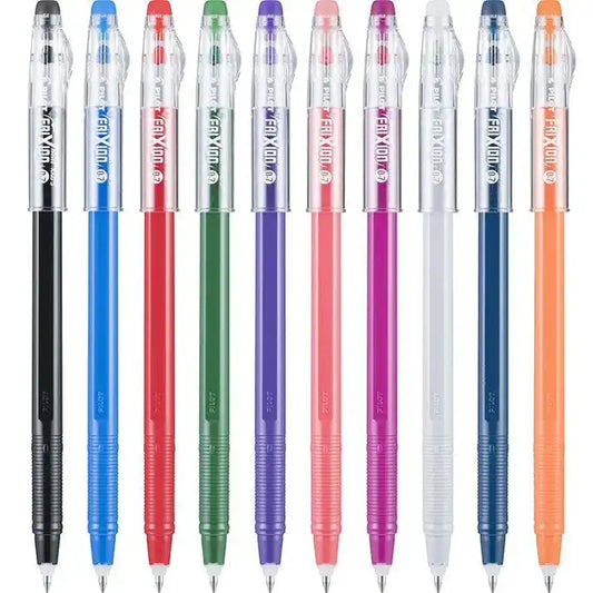 Pilot FriXion ColorSticks Erasable Gel Pens – 10 Pack, Assorted Colors, 0.7mm Fine Tip