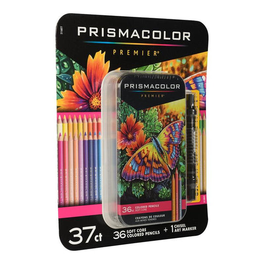 Prismacolor Premier Soft Core Colored Pencils – 37 Assorted Colors, Artist-Quality, Smooth and Blendable