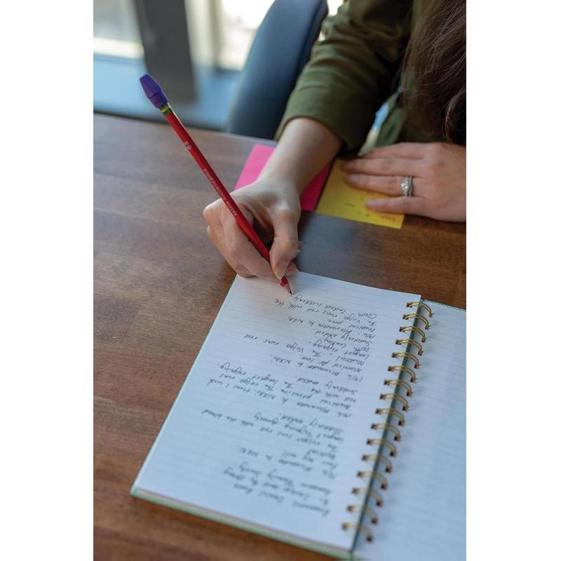 Wood-Cased Graphite, #2 HB Soft, Pre-Sharpened, Assorted Barrels, Black Lead, 10-Pack