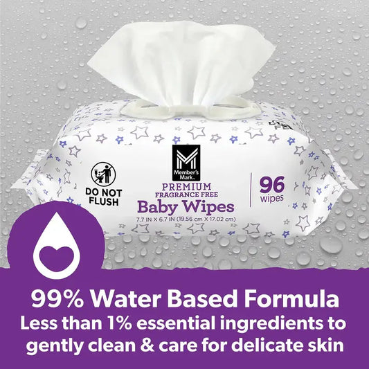 Member's Mark Premium Baby Wipes, Fragrance Free, 12 pk., 1152 Wipes