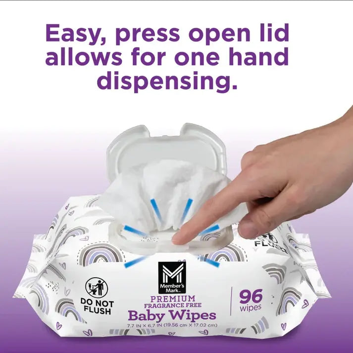 Member's Mark Premium Baby Wipes, Fragrance Free, 12 pk., 1152 Wipes