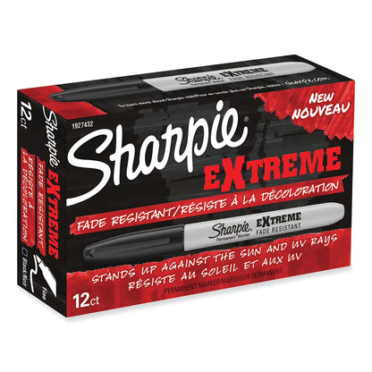 Sharpie Extreme Marker, Fine Point, Black, 12 Count