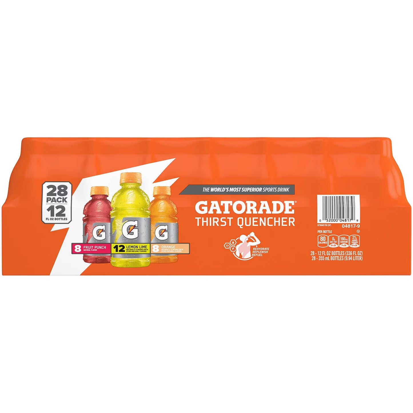 Gatorade Thirst Quencher Variety Pack – Lemon Lime, Orange & Fruit Punch Electrolyte Sports Drink