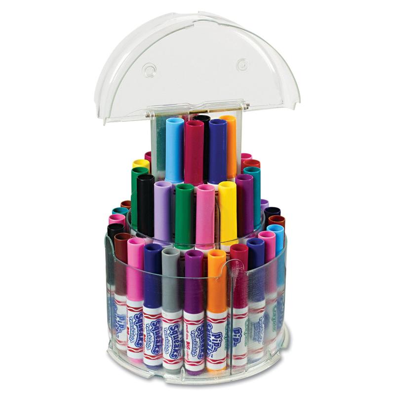 Crayola Pip-Squeaks Telescoping Marker Tower – 50 Mini Markers, Three-Tier Storage