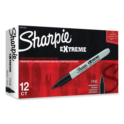 Sharpie Extreme Marker, Fine Point, Black, 12 Count