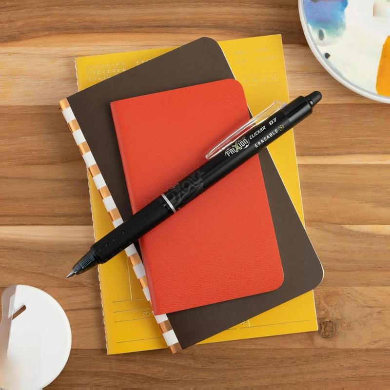 Pilot FriXion Clicker Erasable Gel Pens – 8 Vibrant Colors, Fine Point, Retractable