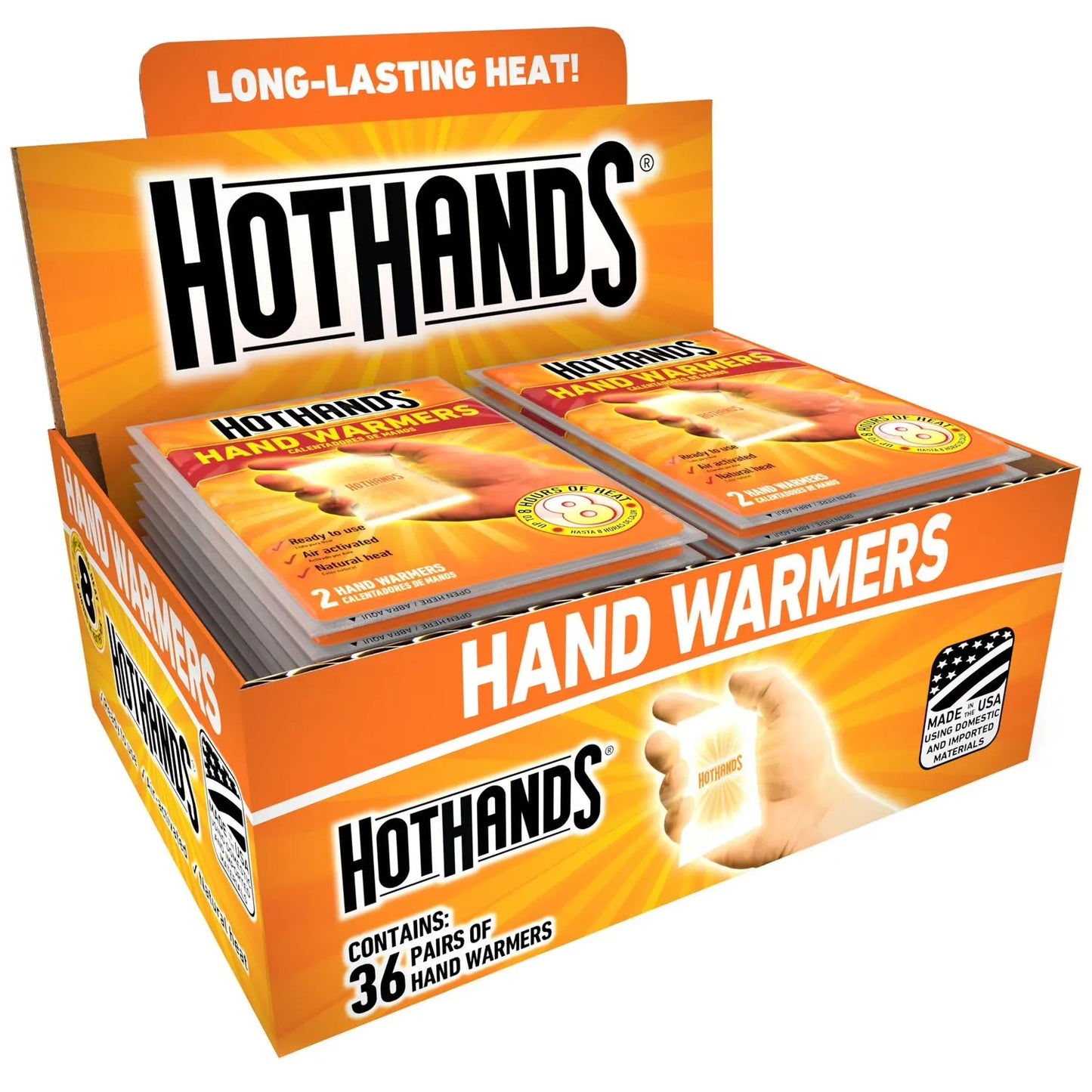 HotHands Hand Warmers – 36 Pair Box, Long-Lasting Heat