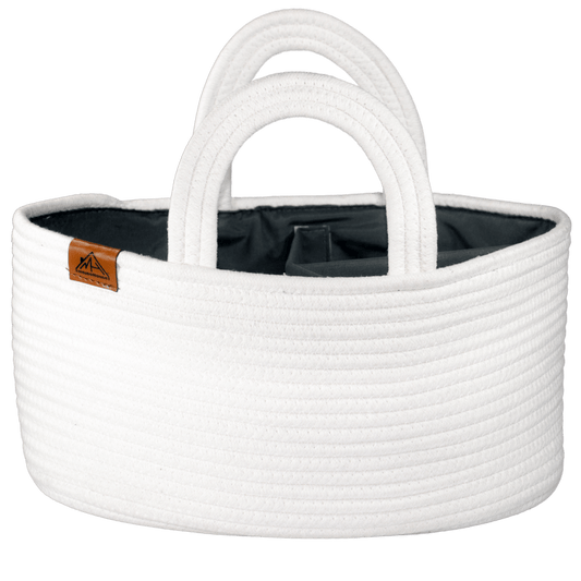 Mojoo House Diaper Caddy - White