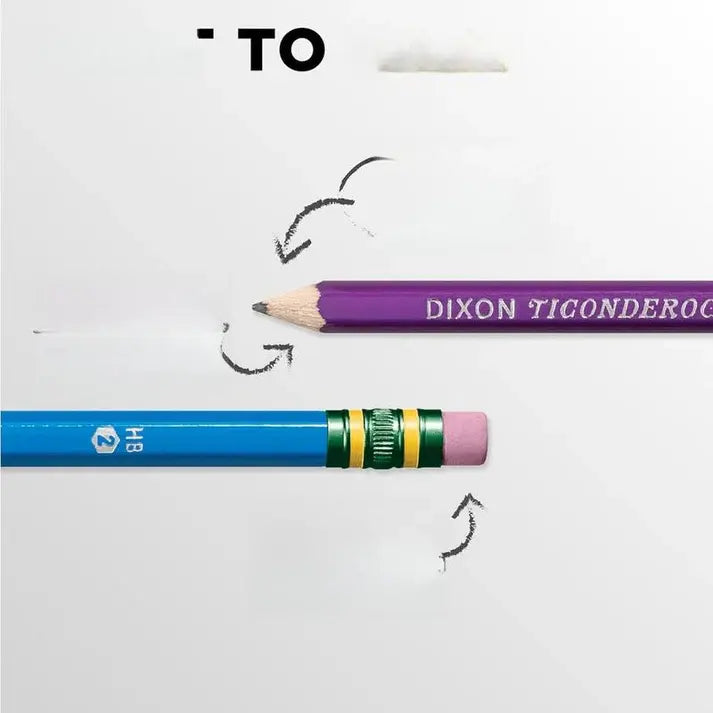 Wood-Cased Graphite, #2 HB Soft, Pre-Sharpened, Assorted Barrels, Black Lead, 10-Pack