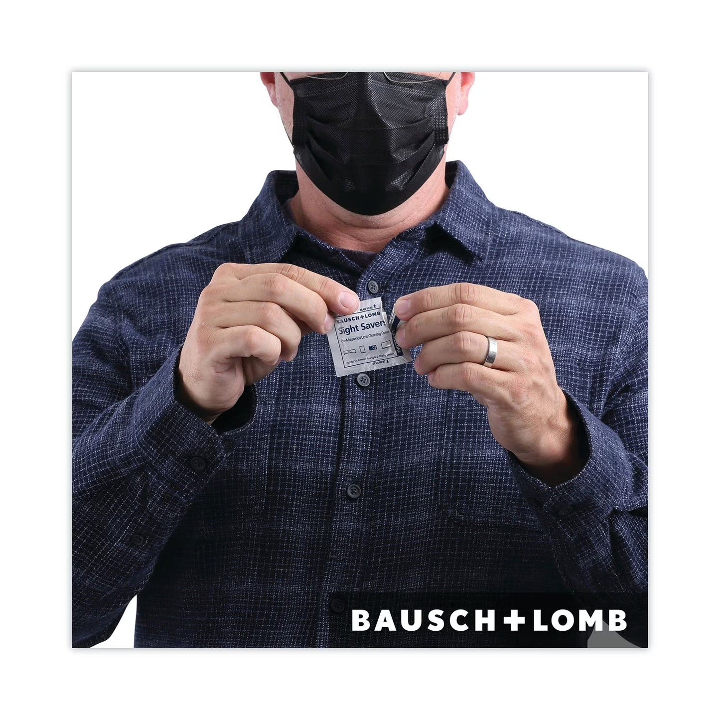 Pre-Moistened Lens Cleaning Wipes – Easy-Dispense 5" x 8" Tissues for Glasses, Screens & Safety Gear