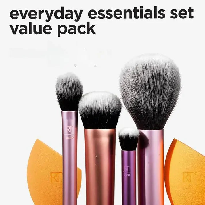 Real Techniques 6 Piece Everyday Essentials Makeup Brush Set