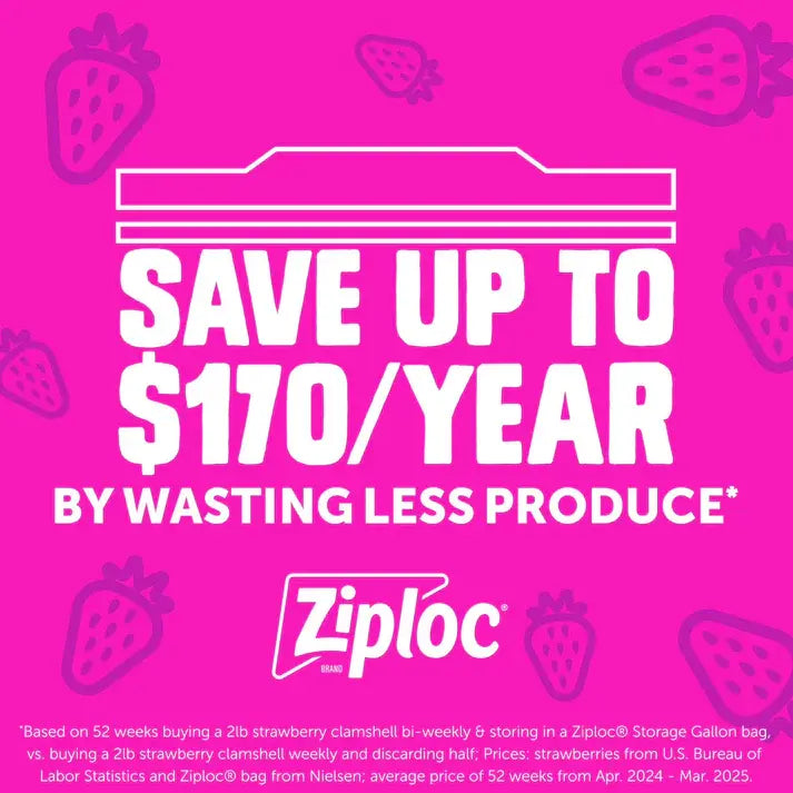 Ziploc Gallon Storage Bags with Stay Open Design, 208 Count