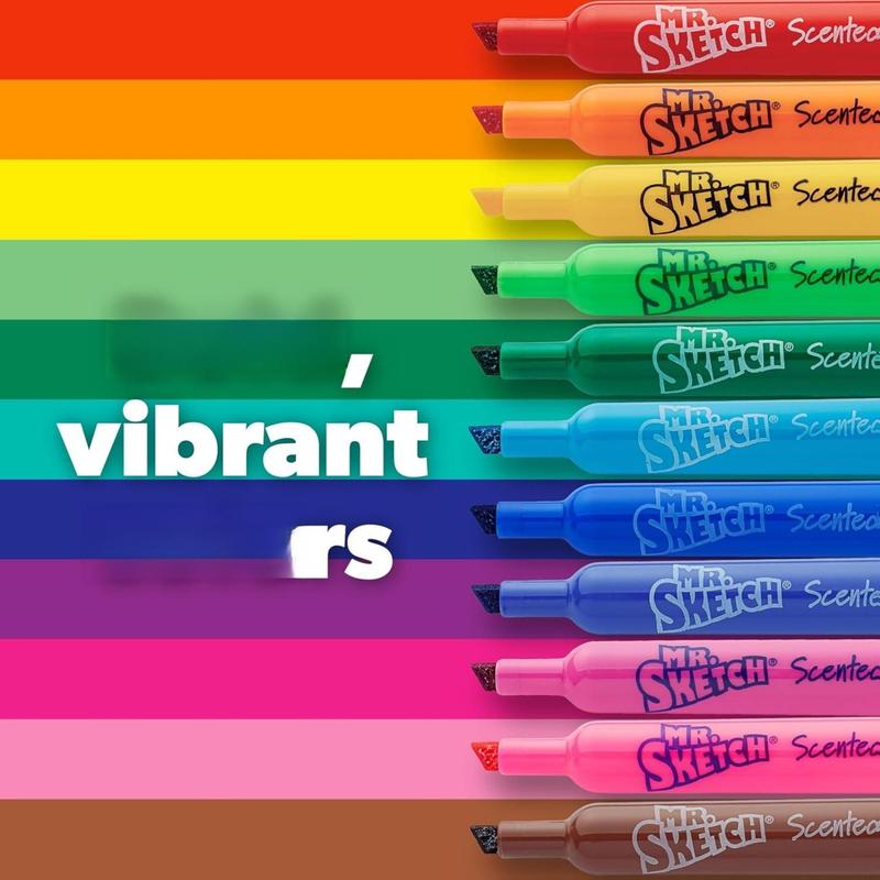 Mr. Sketch Scented Markers – 22 Vibrant Colors, Non-Toxic, Chisel Tip, Kids Art Supplies