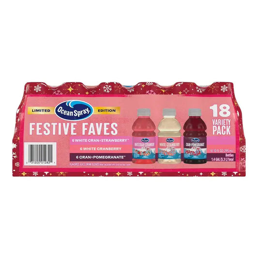 Ocean Spray Winter Variety Pack – White Cran Strawberry®, White Cranberry & Cran Pomegranate®