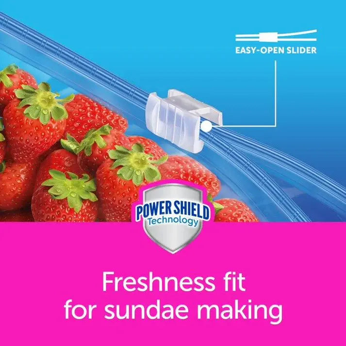 Ziploc Slider Freezer Bags Variety Pack – 132 Count, Quart & Gallon, BPA-Free, Reusable