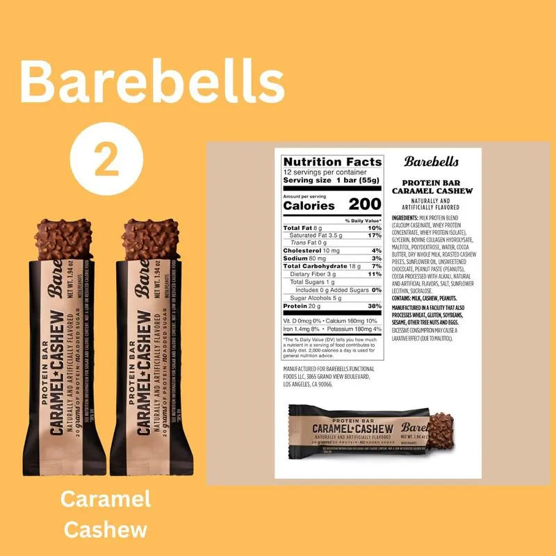 Barebells Protein Bars Variety Pack – Creamy Crisp, Cookies & Cream & Caramel Cashew (6-Pack)