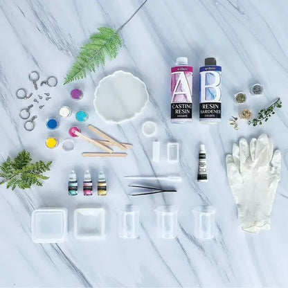 Resin Art Kit – DIY Casting Set with Molds, Inks, Glitter & Tools