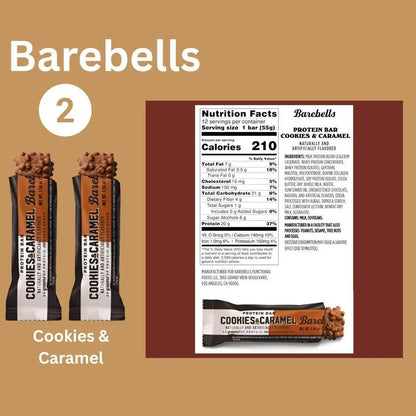 Barebells Protein Bars Variety Pack – Minty Chocolate, Cookies & Caramel, Salty Peanuts (6 Count)