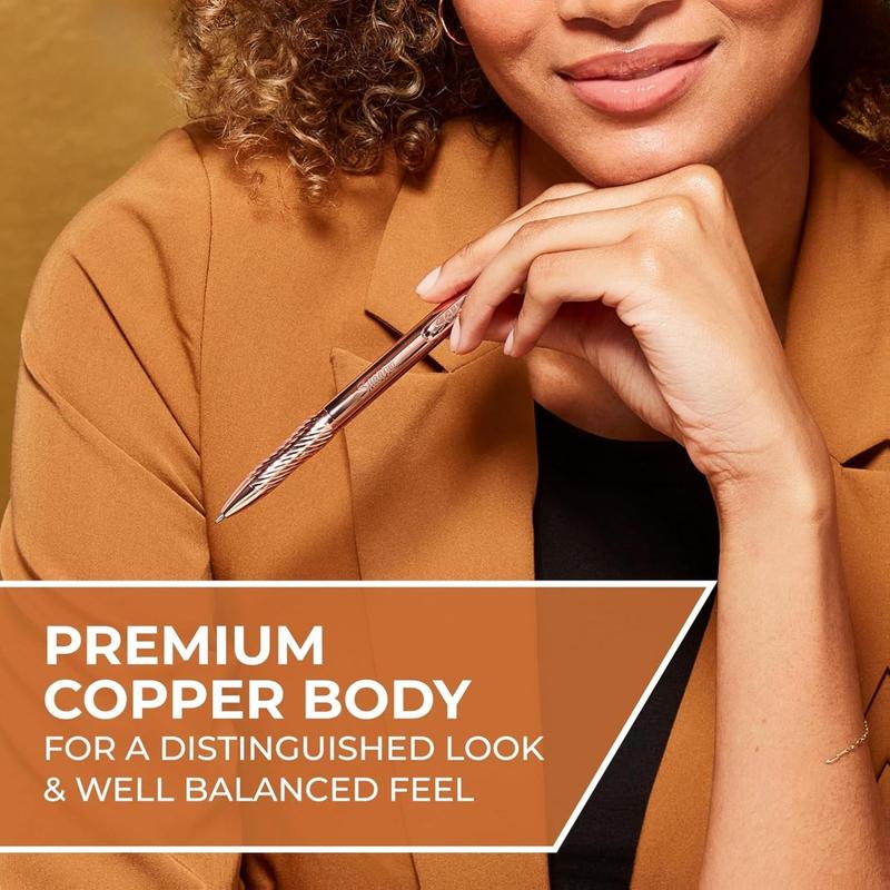 Sharpie S-Gel Gel Pen Copper Metal Body Medium Point 0.7mm Black Ink No Smear No Bleed Includes 1 Pen 1