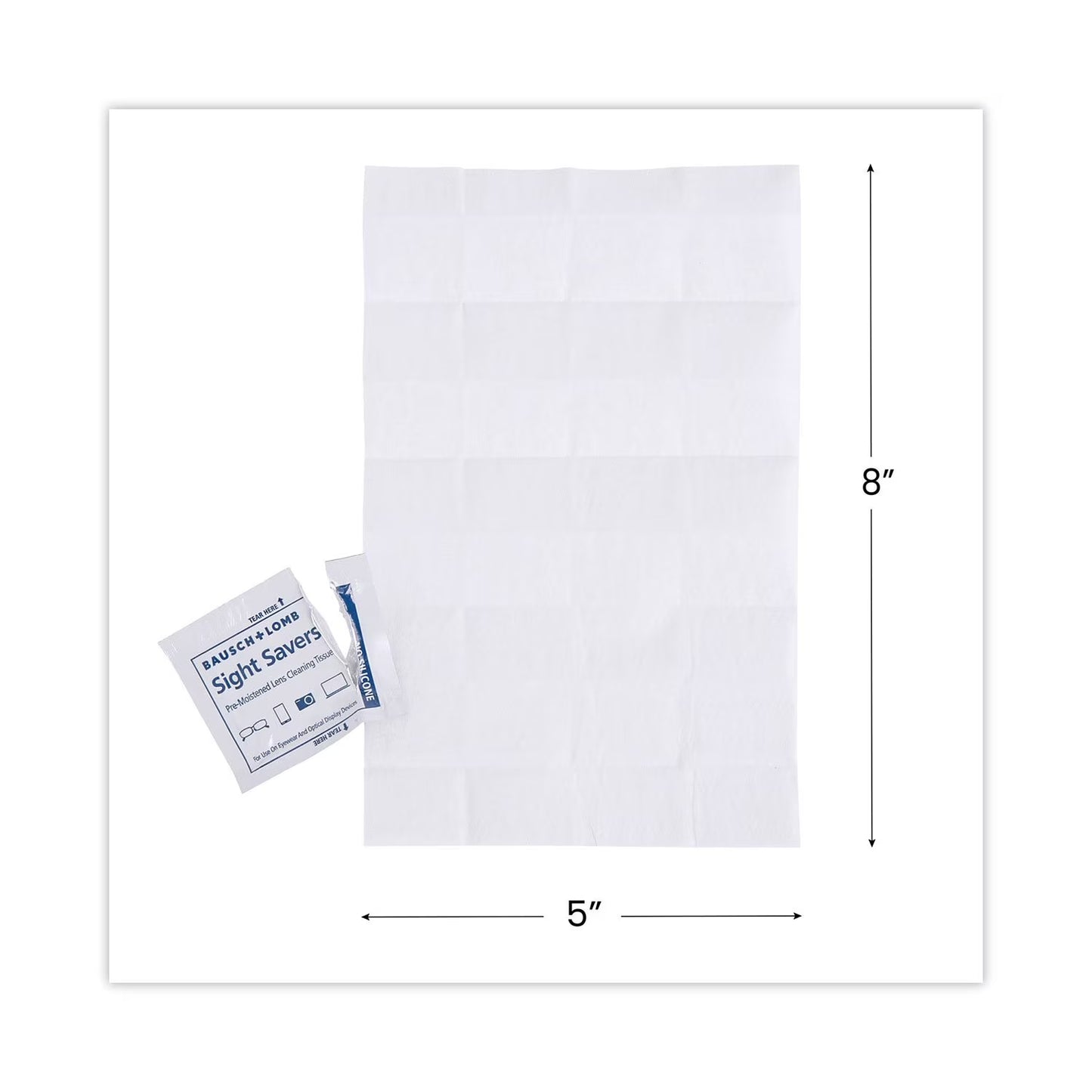Pre-Moistened Lens Cleaning Wipes – Easy-Dispense 5" x 8" Tissues for Glasses, Screens & Safety Gear