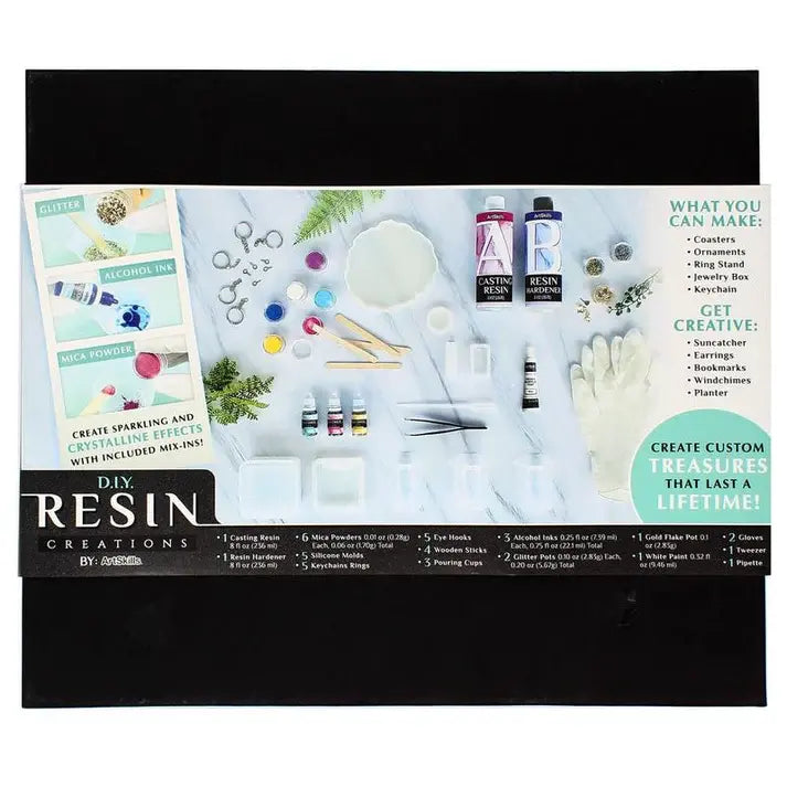 Resin Art Kit – DIY Casting Set with Molds, Inks, Glitter & Tools