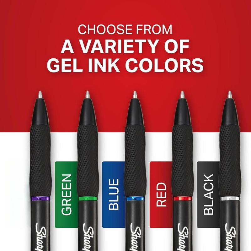 Sharpie S-Gel Pens, Medium Point (0.7mm), Black Ink, 4 Count