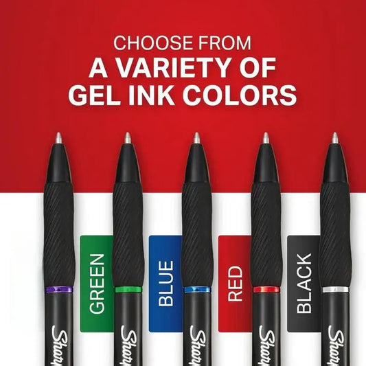 Sharpie S-Gel Pens, Medium Point (0.7mm), Black Ink, 4 Count