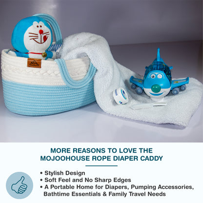 Mojoo House Diaper Caddy - SKY BLUE