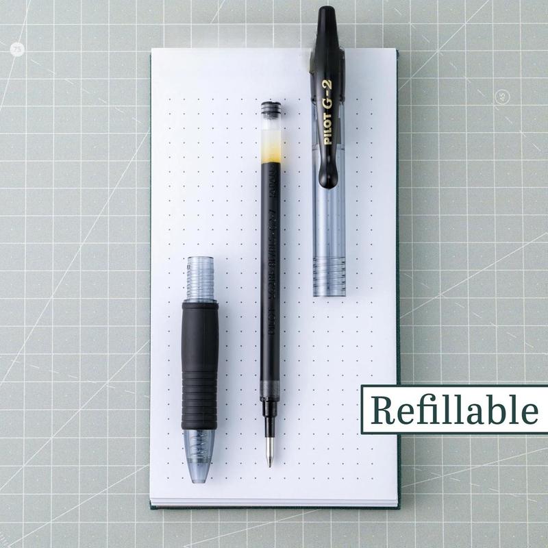 Pilot G2 Premium Gel Roller Pens 0.7, Fine Point Smooth Writing Pens Black, Pack of 12
