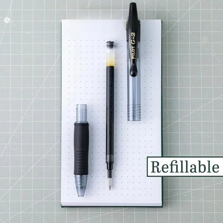Pilot G2 Premium Gel Roller Pens 0.7, Fine Point Smooth Writing Pens Black, Pack of 12