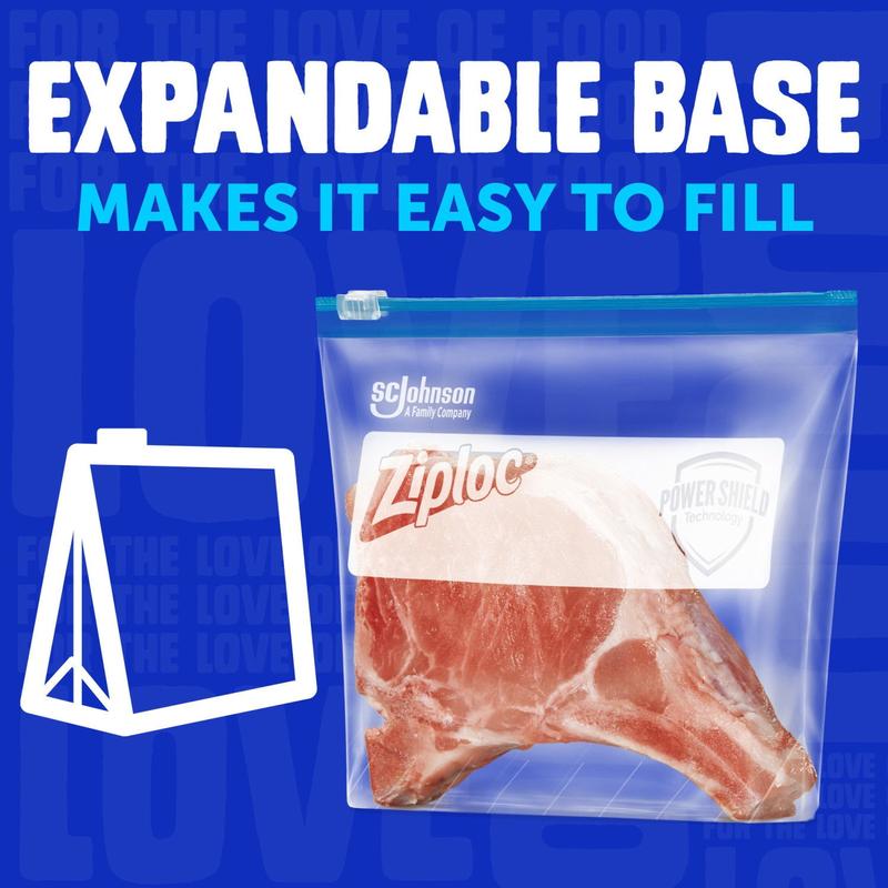 Ziploc Slider Freezer Bags Variety Pack – 132 Count, Quart & Gallon, BPA-Free, Reusable