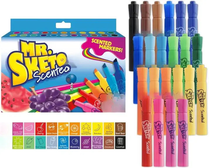 Mr. Sketch Scented Markers – 22 Vibrant Colors, Non-Toxic, Chisel Tip, Kids Art Supplies