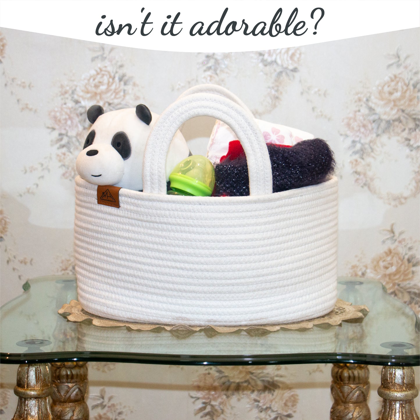 Mojoo House Diaper Caddy - White