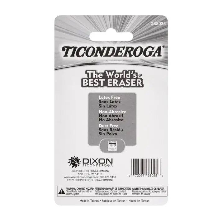 Wedge Cap Erasers for Grades K-12 White 25 Count Soft Latex-Free Smudge-Free