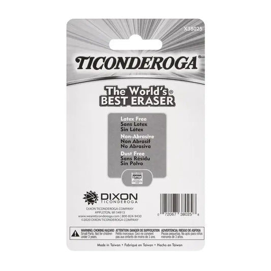 Wedge Cap Erasers for Grades K-12 White 25 Count Soft Latex-Free Smudge-Free