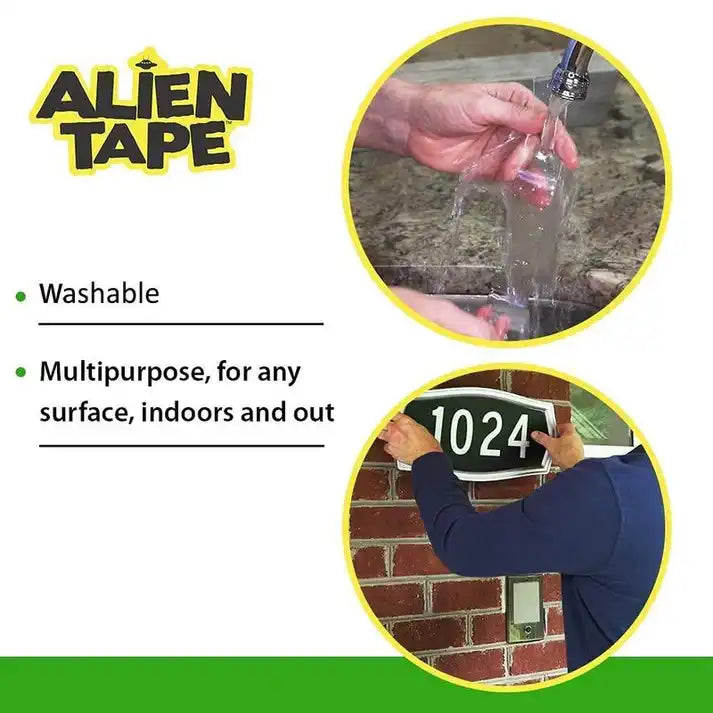 Alien Tape – Reusable Double-Sided Nano Gel Tape, 6-Pack (10 ft Each)