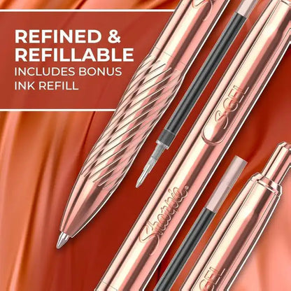 Sharpie S-Gel Gel Pen – Copper Metal Body, 0.7mm Medium Point with Refill