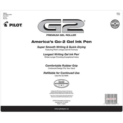 Pilot G2 Retractable Gel Pens – 16 Pack, 0.7mm Fine Tip, Black & Blue